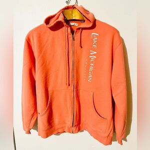 Timeout Endless SportsWear Hooded Sweatshirt Zipper Summer Colorful Lake Mens XL